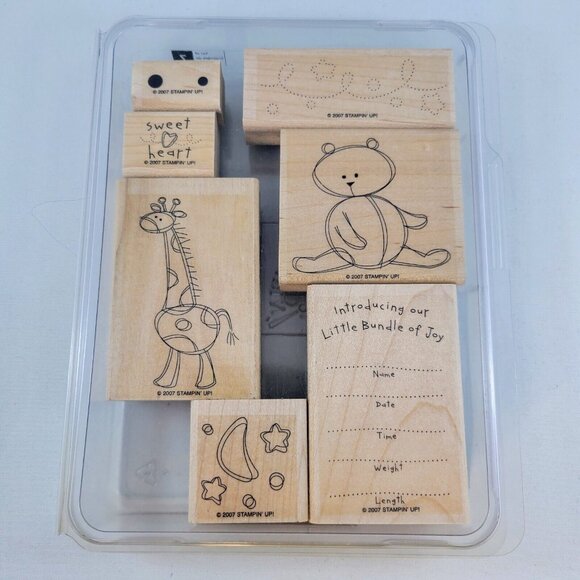 Stamp Lot Wood Butterfly Bird Fairy Dragonfly Bee Baby Bundle Of Joy Clear Baby - Picture 12 of 16